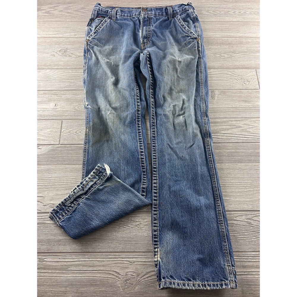 Ariat FR M4 Relaxed Boot Jeans Mens 34x36 Blue Flame Resistant Carpenter Work